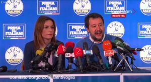 salvini e borgonzoni conferenza 27 gennaio